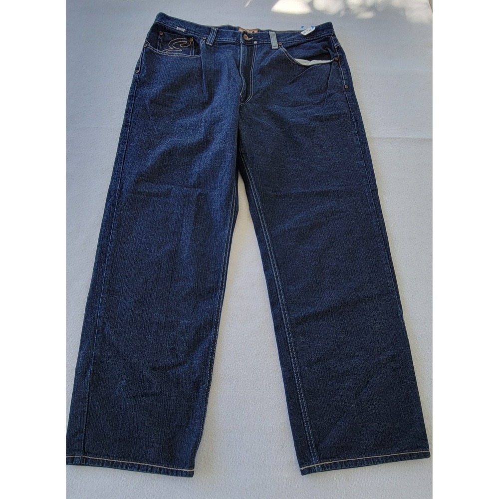 Enyce Men's Jeans  Baggy‎ Wide Leg Embroidered Skater Relaxed Blue Size 40x34